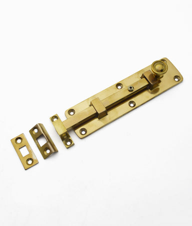 Unlacquered Polished Brass Lakeshore Door Bolt