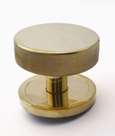 Unlacquered Polished Brass Zimmer Knurled Centre Door Knob