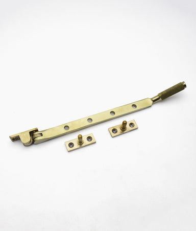 Unlacquered Polished Brass Knurled Casement Stay