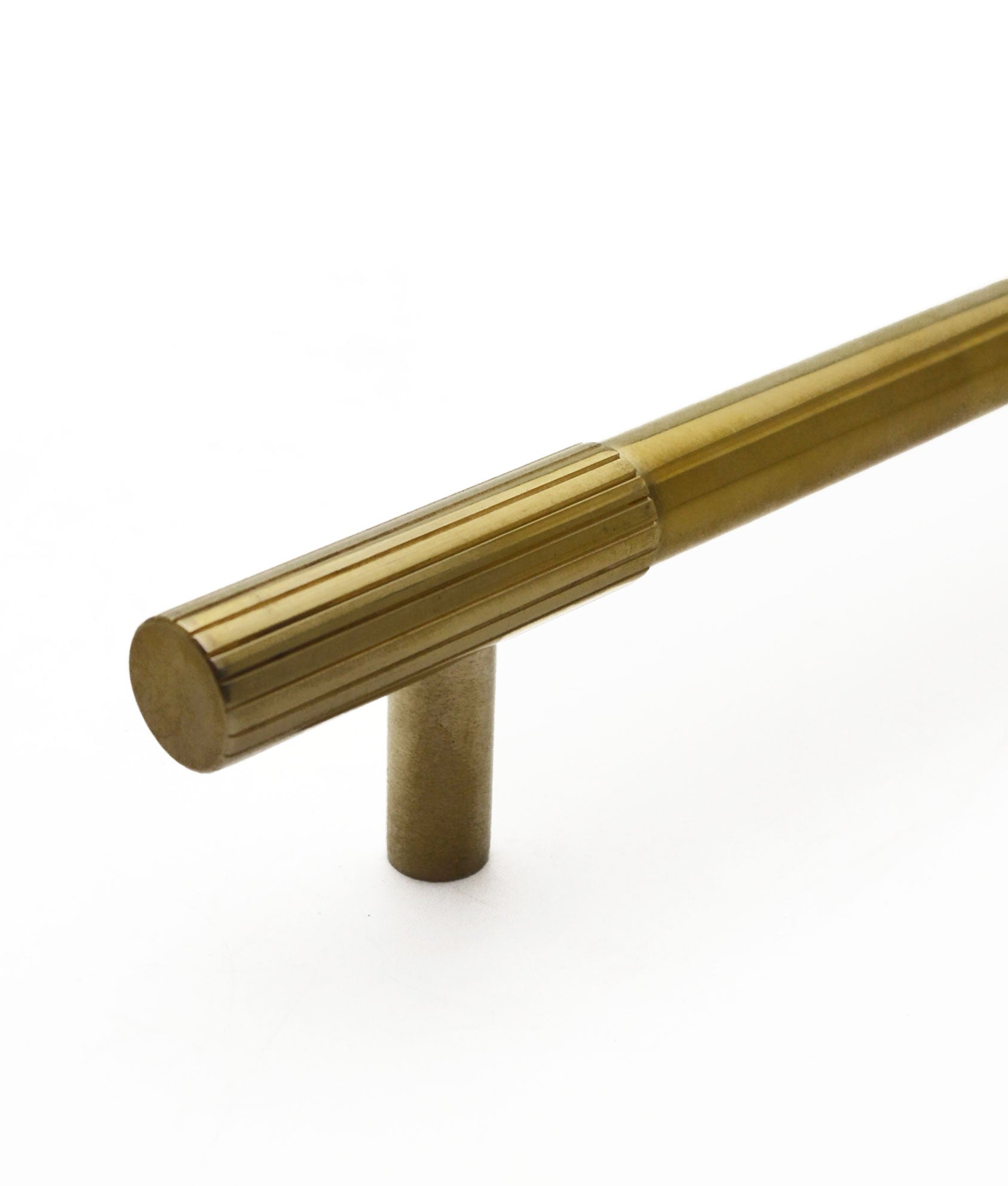 Unlacquered Polished Brass Dalcross Part Linear Cabinet Pull Handle