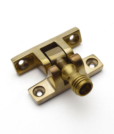 Unlacquered Polished Brass Reeded Brighton Fastener