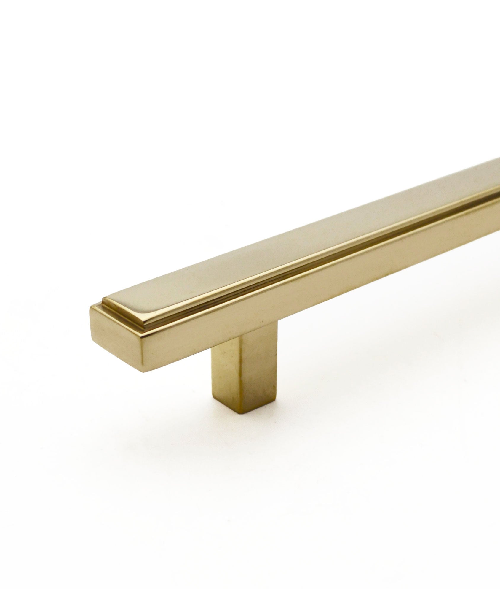 Unlacquered Polished Brass Ellon Cabinet Pull Handle