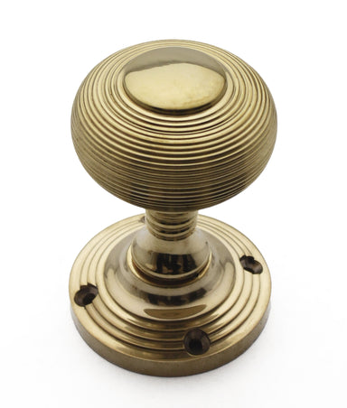 Unlacquered Polished Brass Elias Mortice Knob