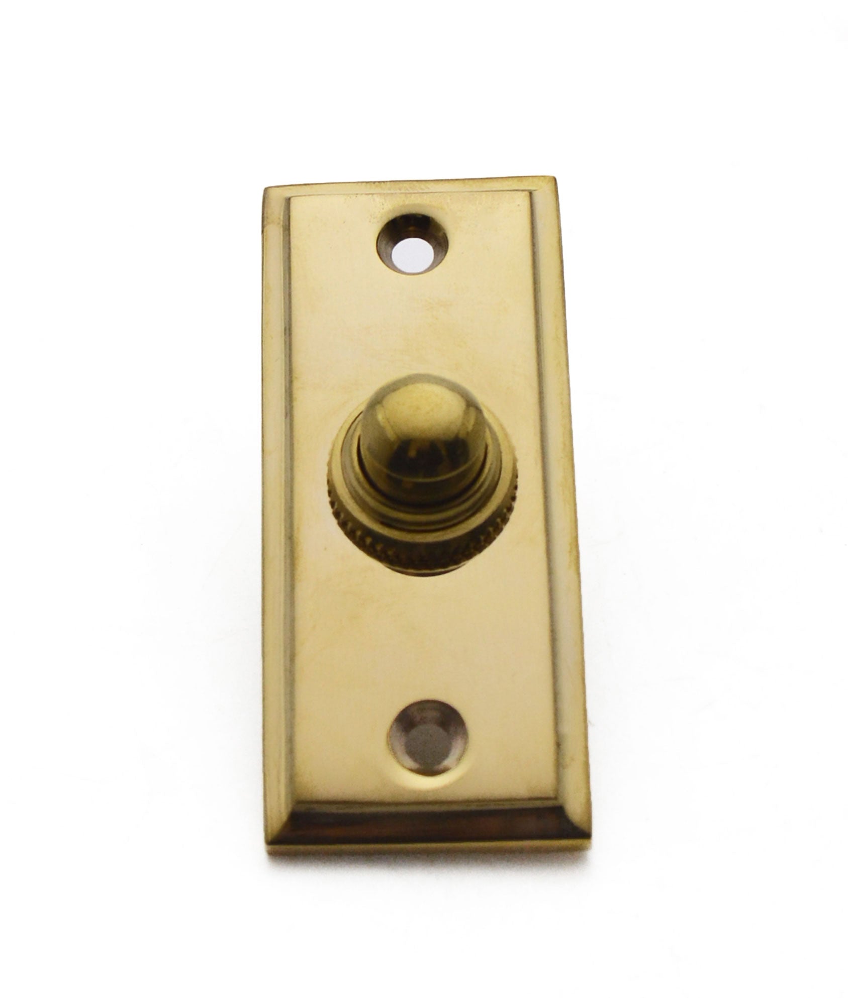 Unlacquered Polished Brass Ernest Bell Push