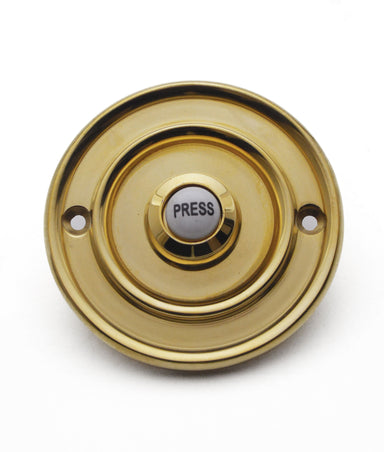 Unlacquered Polished Brass Jannes Bell Push