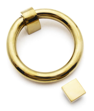 Unlacquered Polished Brass Sartre Ring Knocker