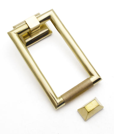 Unlacquered Polished Brass Ernest Part Knurled Door Knocker