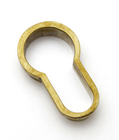 Inset Euro Profile Flush Escutcheon (solid brass)