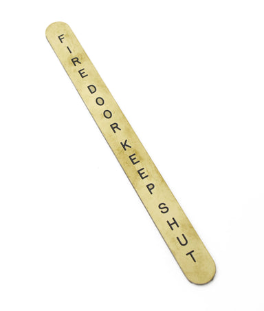 Fire Door Lollipop Signs, 1mm Thick Solid Brass