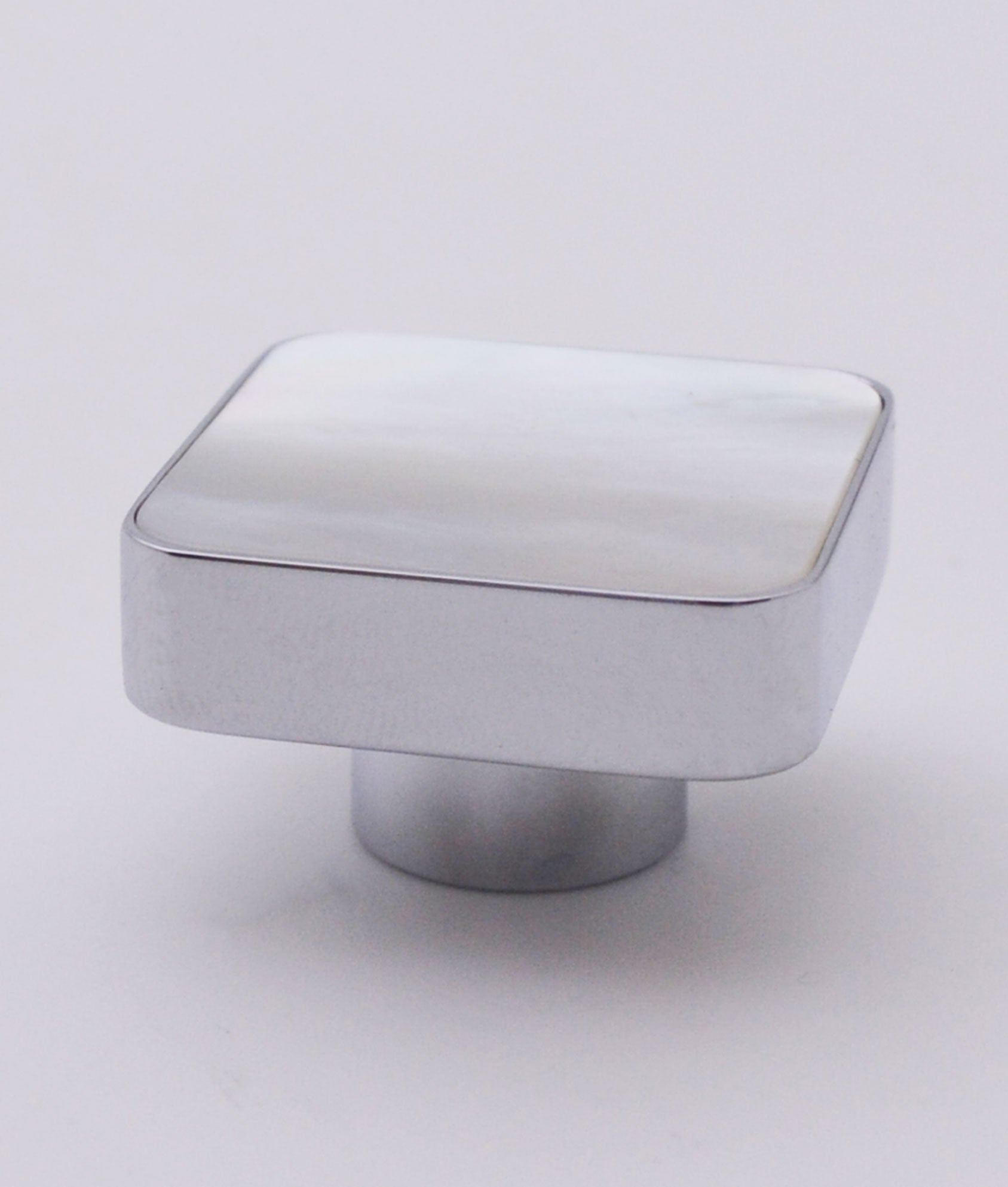 Real Mother of Pearl Square Cupboard Knob