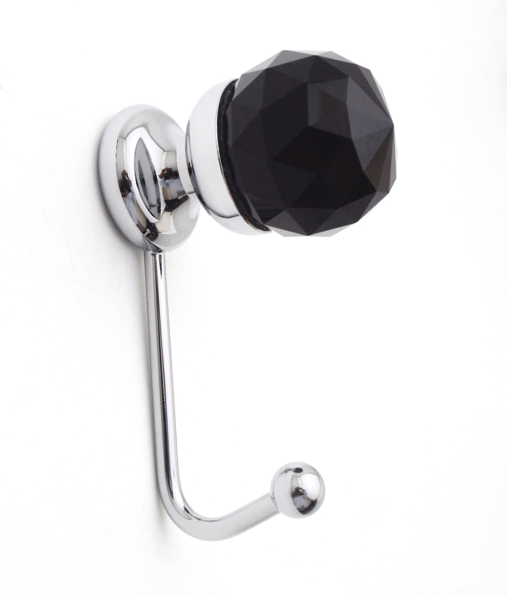 Pomolo Crystal Coat Hook (Opal Black)