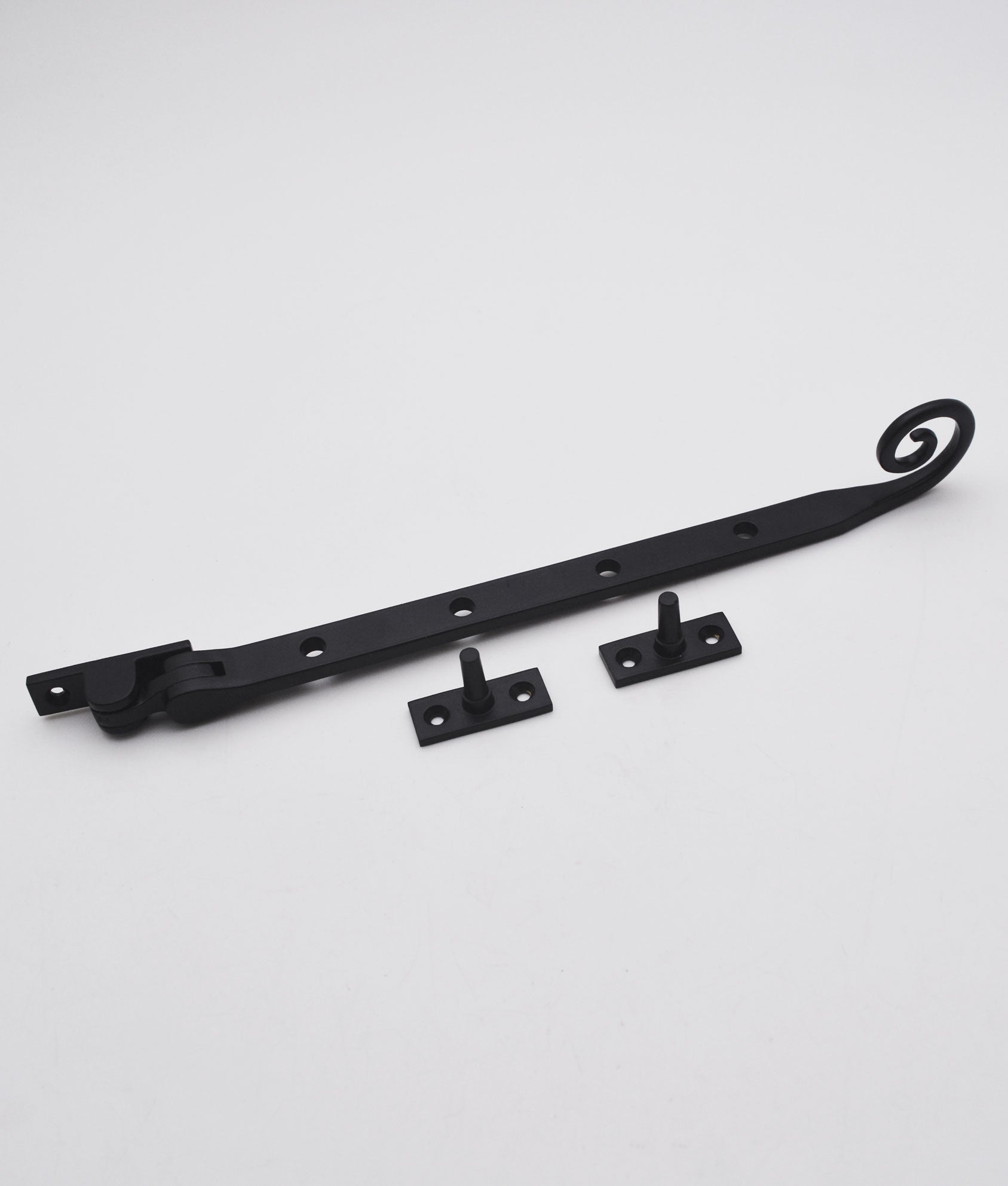 Matlock Curly Tail Matt Black Casement Stay