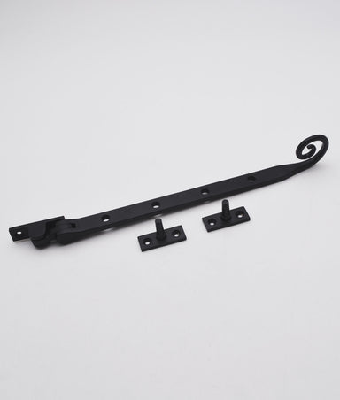 Matlock Curly Tail Matt Black Casement Stay