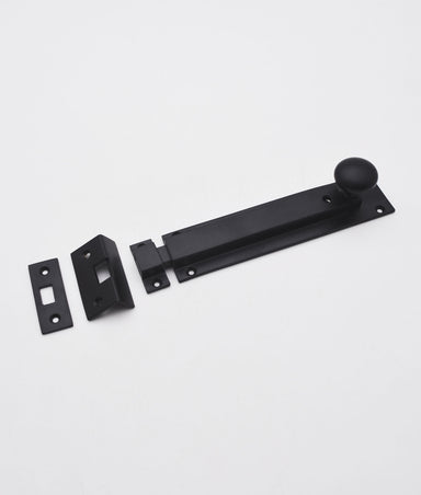 Millom Matt Black Straight Surface Door Bolt