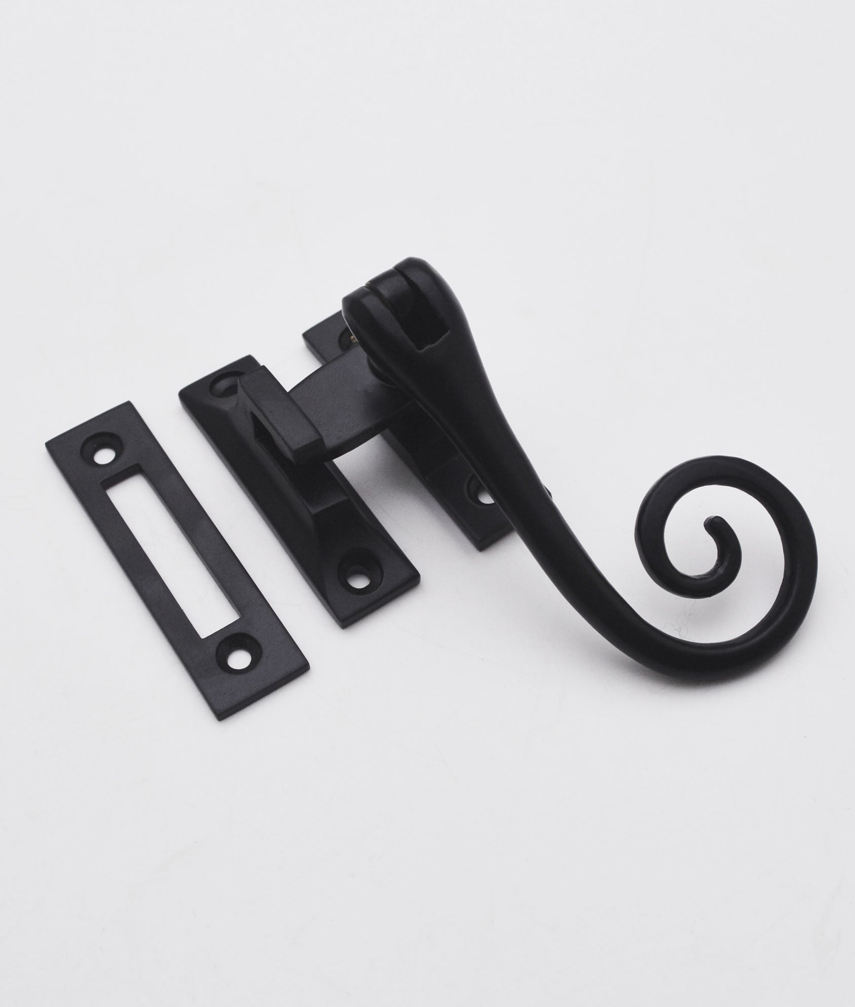 Hedon Matt Black Curly Tail Casement Fastener