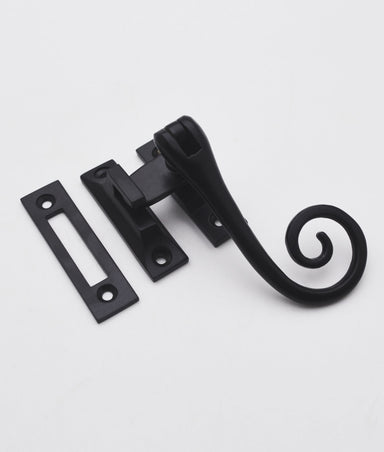 Hedon Matt Black Curly Tail Casement Fastener
