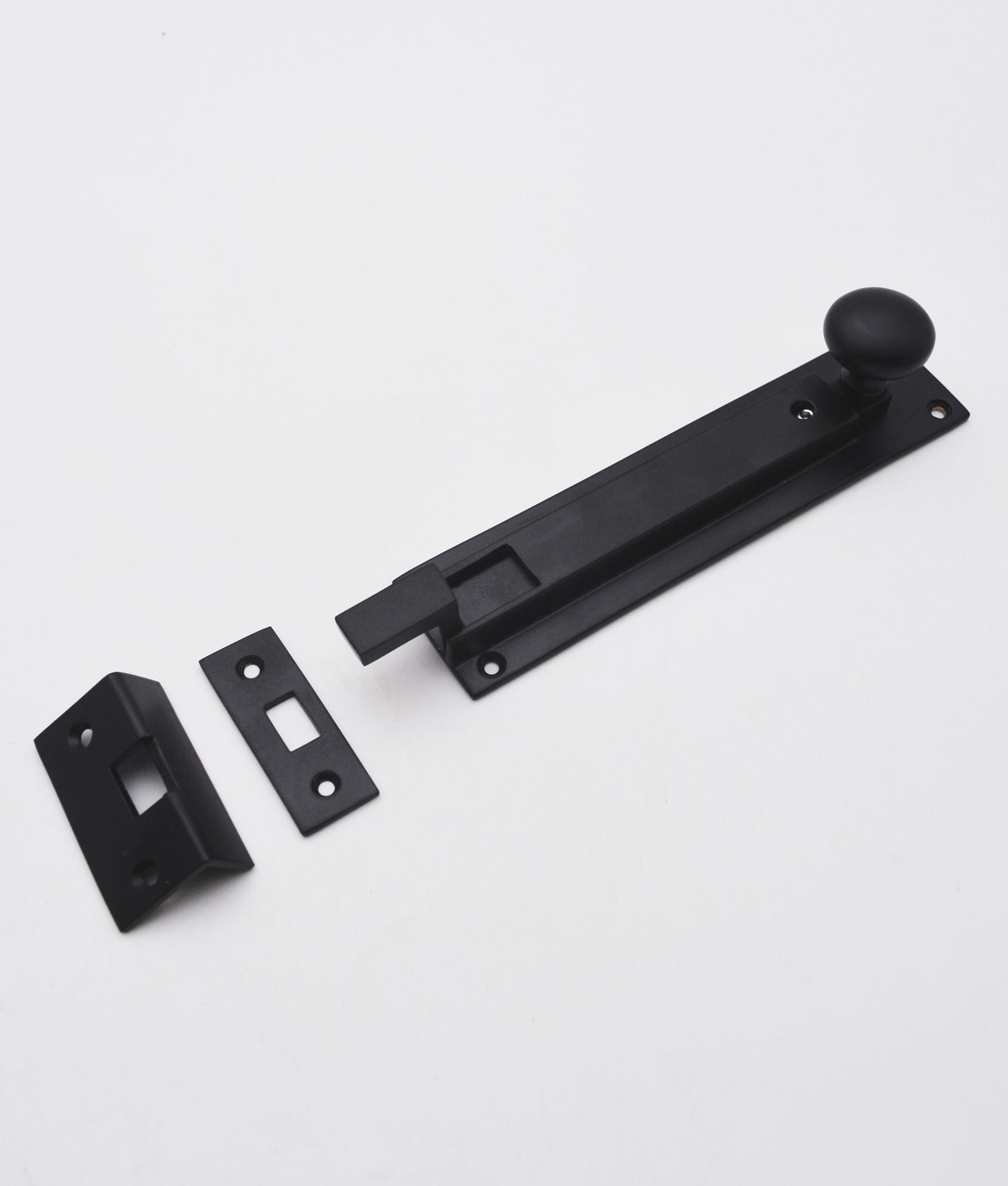 Sedbergh Matt Black Cranked Surface Door Bolt
