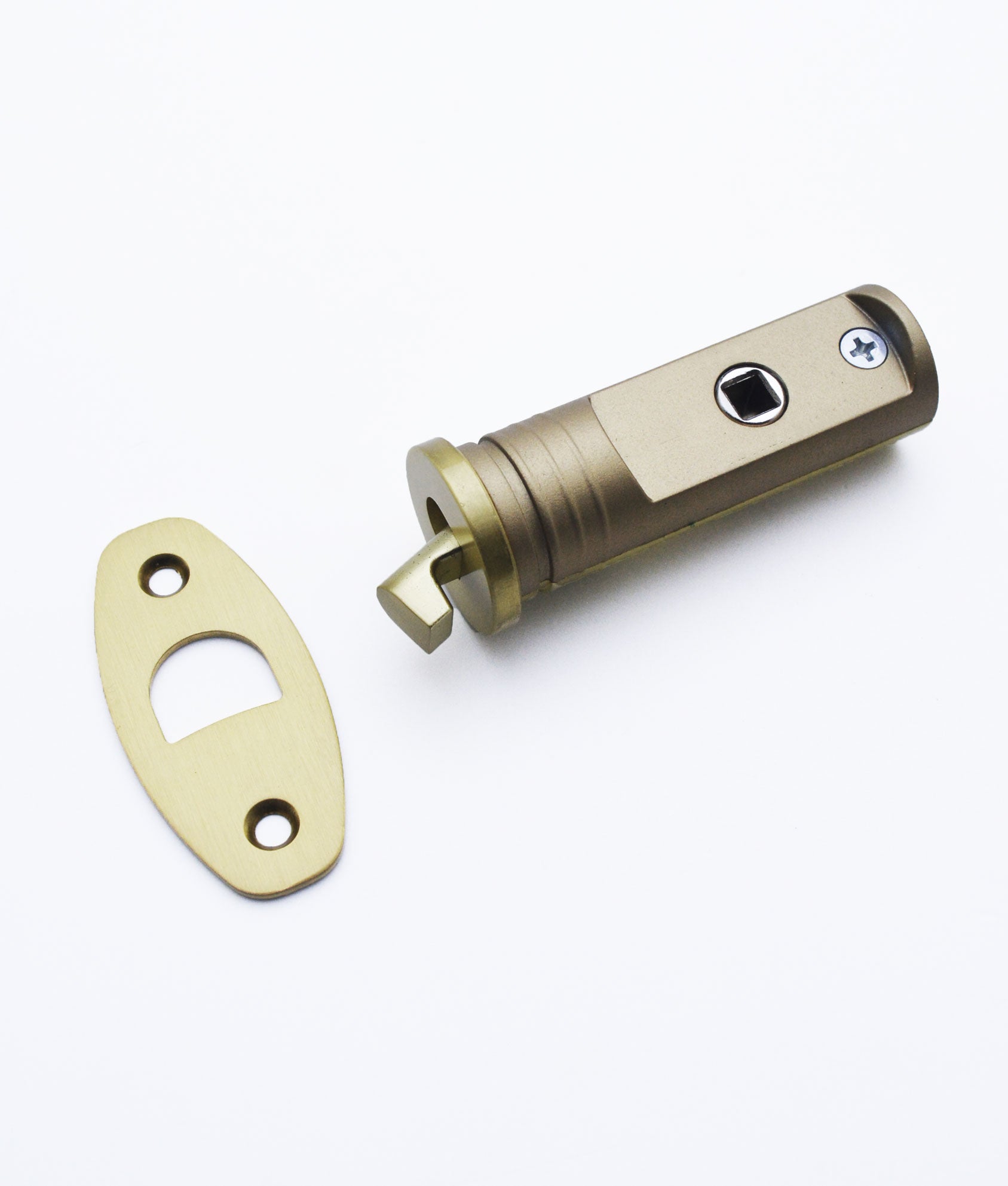 Cadiz Pocket Door Tubular Privacy Kit c/w Square Flush Pulls