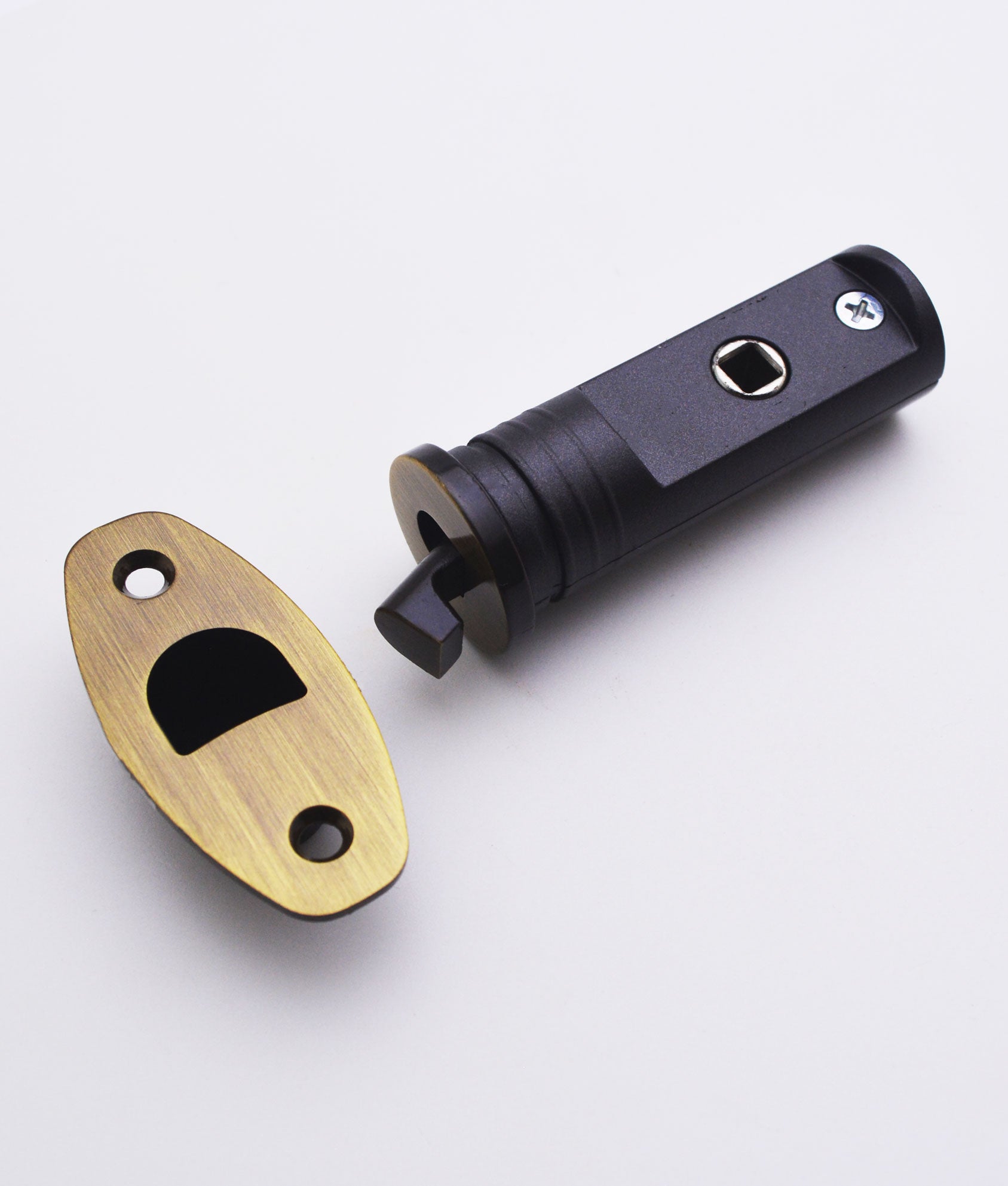 Cadiz Pocket Door Tubular Privacy Kit c/w Round Flush Pulls