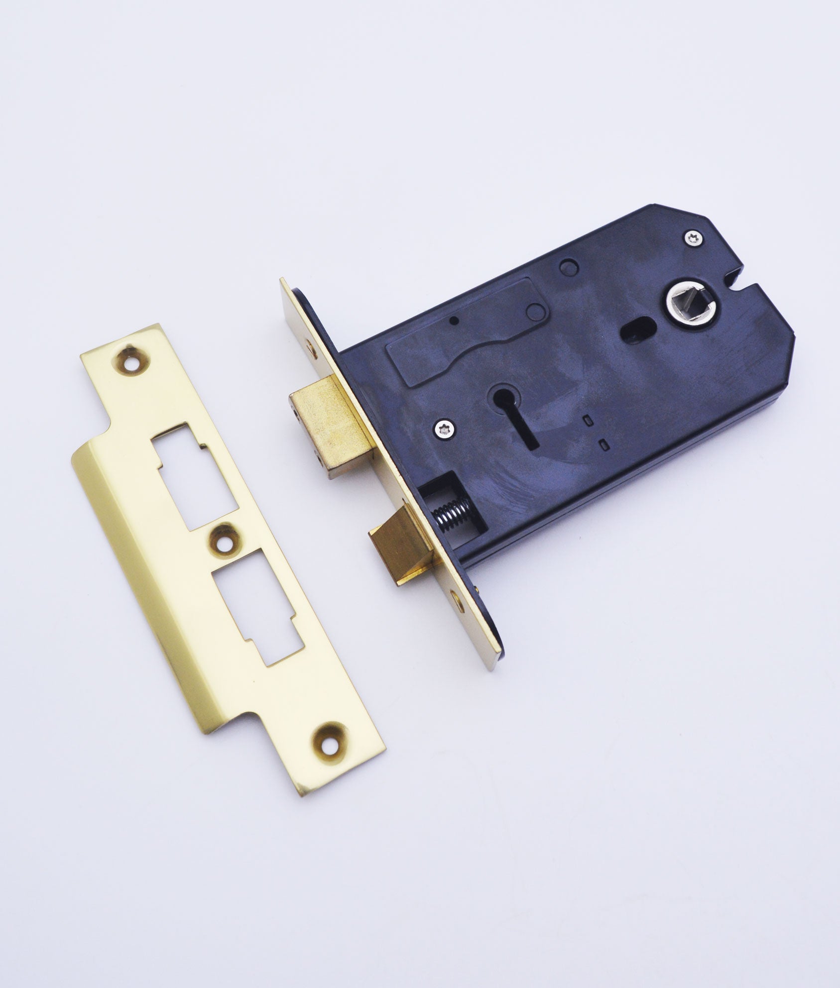 Unlacquered Polished Brass Horizontal Sashlock