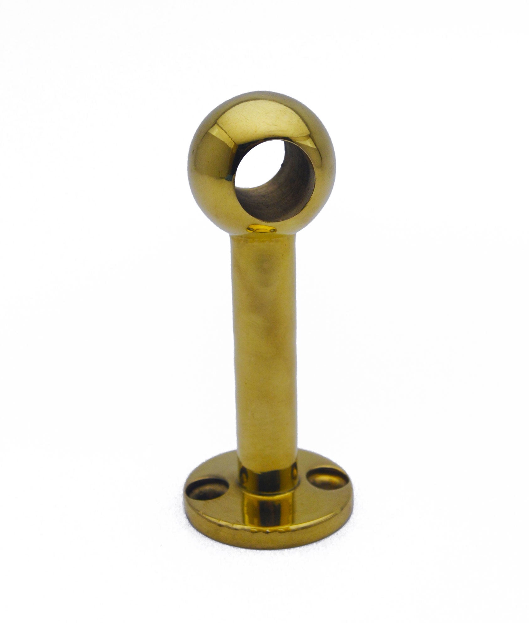 13mm Solid Brass Table Counter Rail Single Centre Bracket