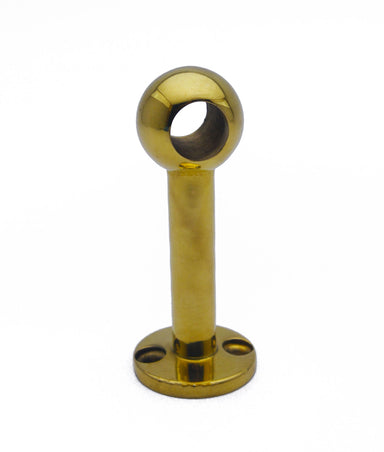 13mm Solid Brass Table Counter Rail Single Centre Bracket
