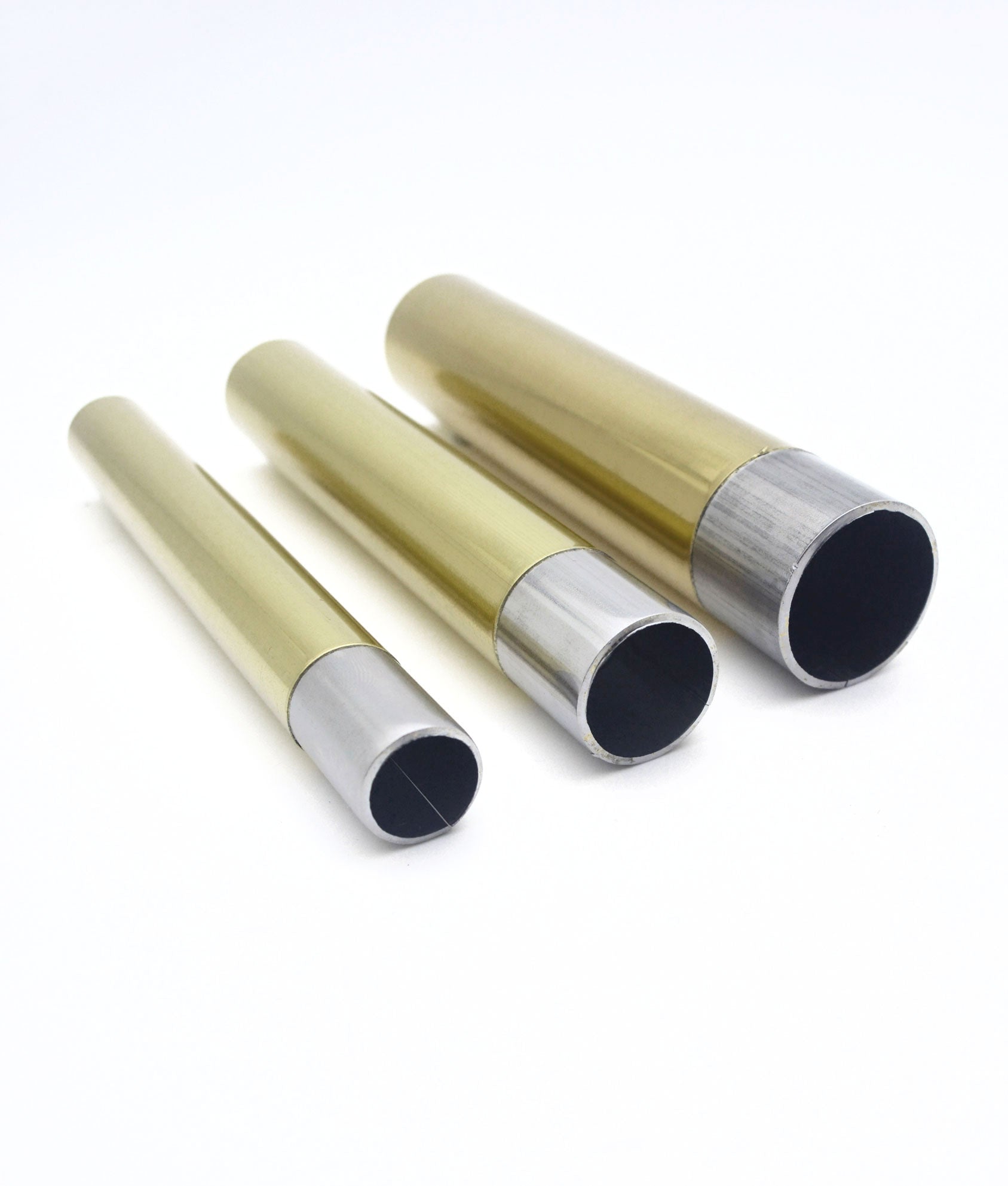 Brass Cased Steel Tube, 2 Metre Length (19mm, 25mm & 32mm Diameters)