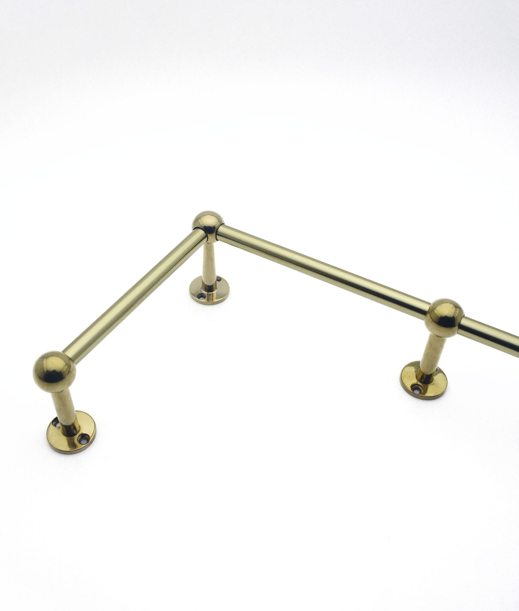 13mm Solid Brass Table Counter Rail Single End Bracket
