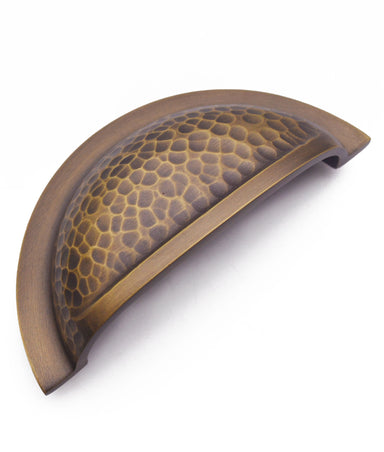 Denham Hammered Cup Drawer Pull