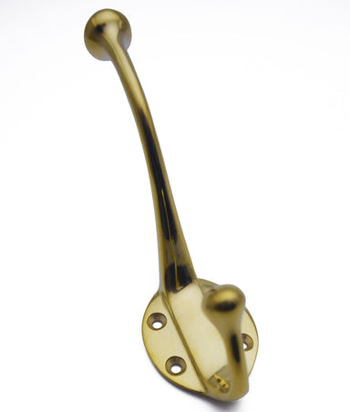 Unlacquered Polished Brass Traditional Hat & Coat Hook