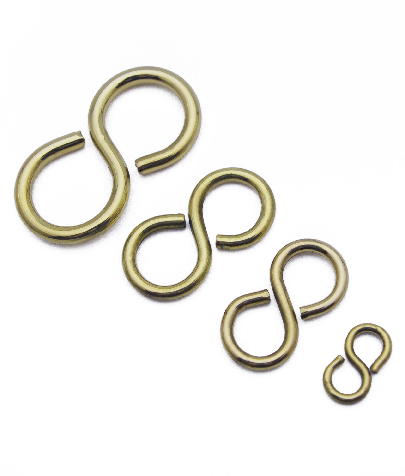 Solid Brass Closed S Hook