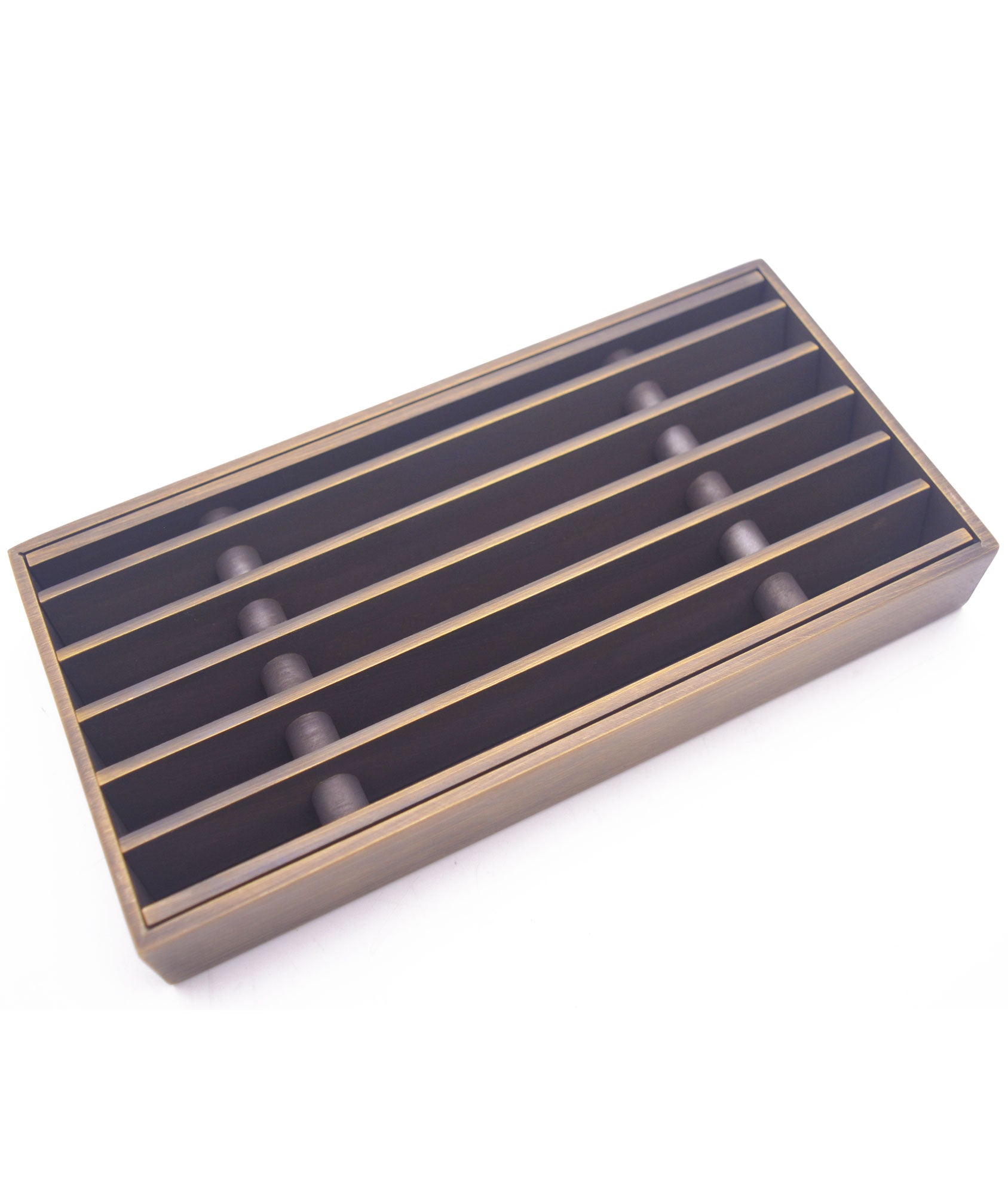 Solid Brass Framed 15° Deflection Removable Trench Heater Grille