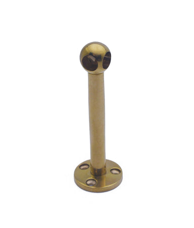 9mm Tall Solid Brass Fiddle Rail 90° Corner Bracket