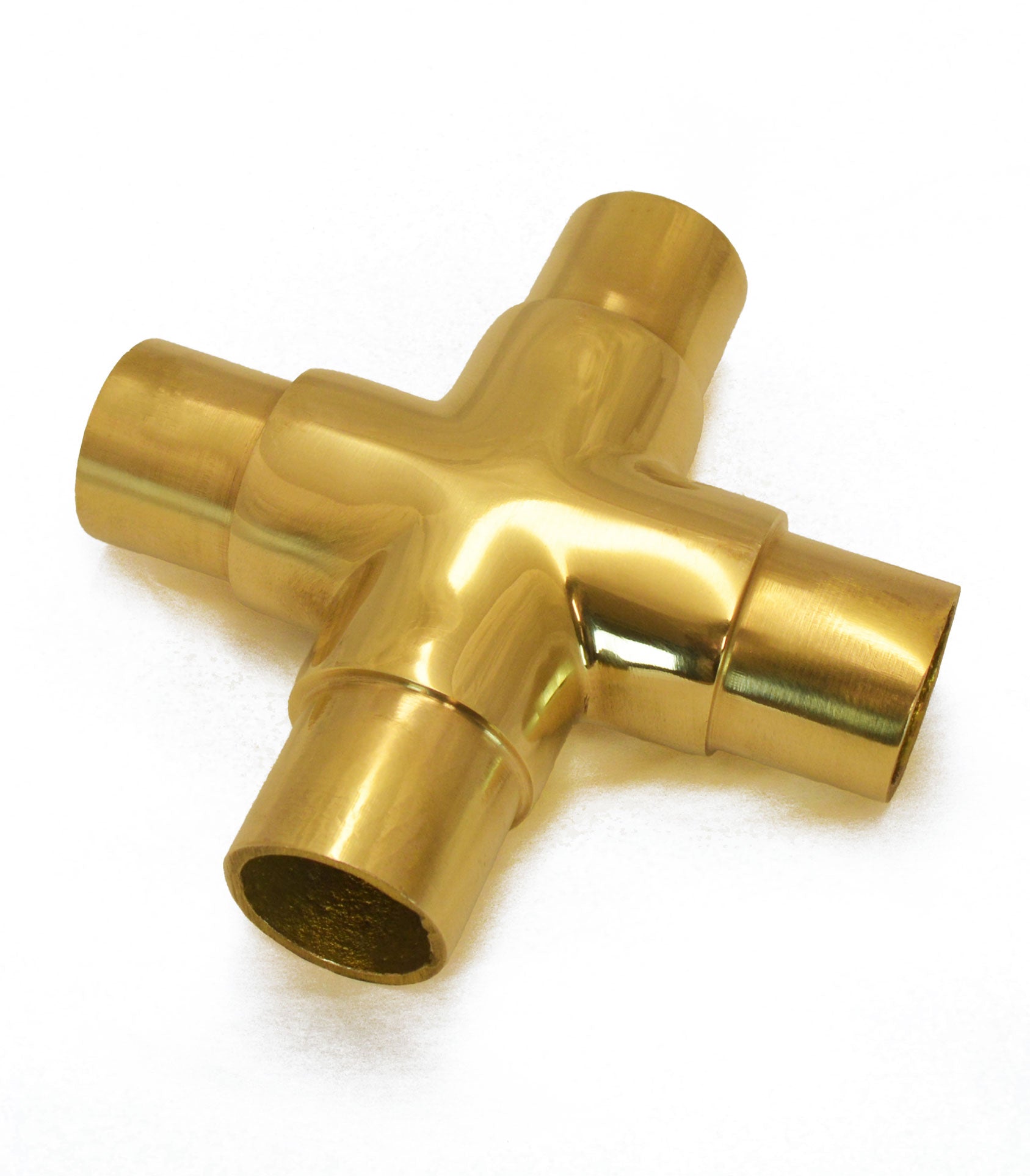 Solid Brass Flush Cross Outlet