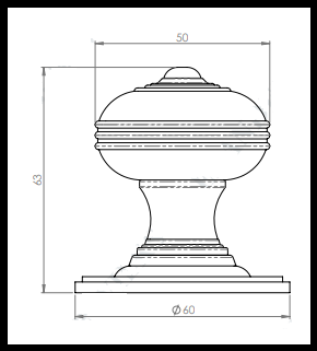 Denham Reeded Dome Mortice Door Knob