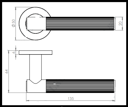 Denham Round Neck Linear Lever On Rose