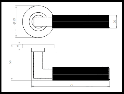 Denham Square Neck Linear Lever On Rose