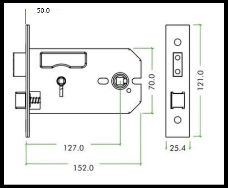 Horizontal Bathroom Lock