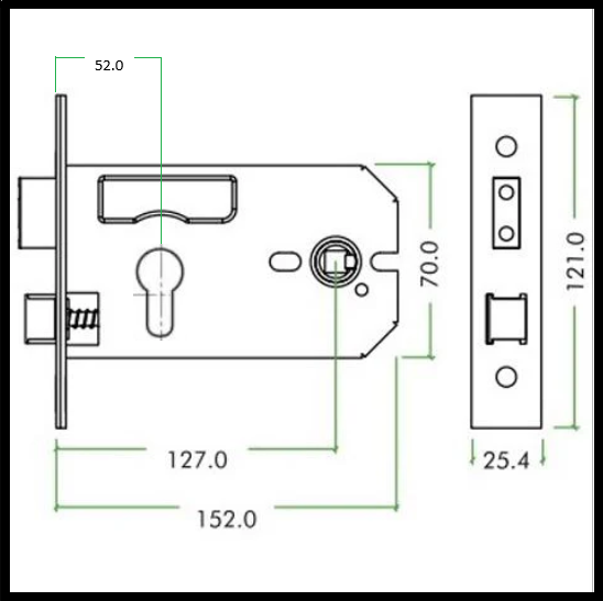 Horizontal Euro Sashlock 2way Action