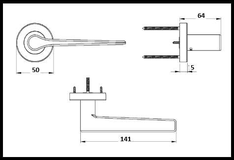 Oxon Sleek Lever On Rose