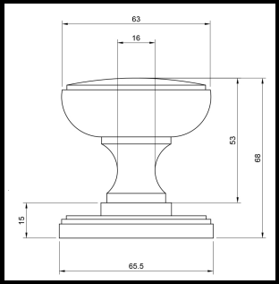 Oxon Step Edge Mortice Door Knob