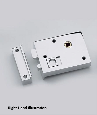 Bathroom Rim Latch, Heavy Pattern