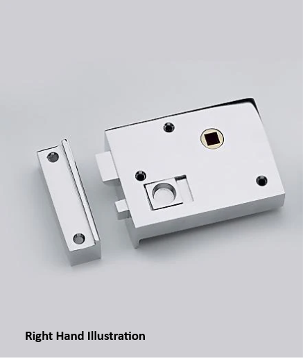 Bathroom Rim Latch, Heavy Pattern