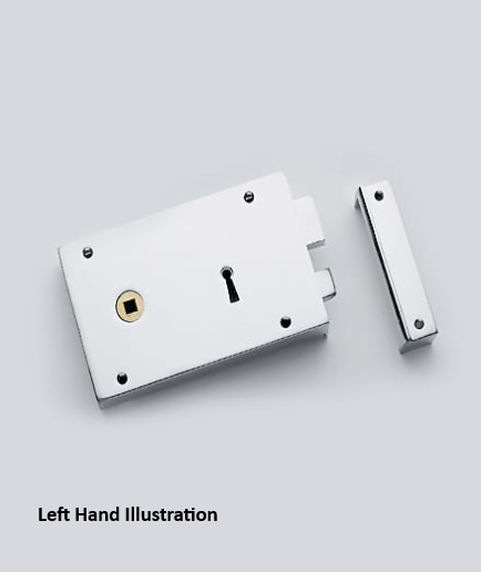 Lhs Vs Rhs Rim Lock Rim Lock, Heavy Pattern, 203mm x 110mm — A&H Brass