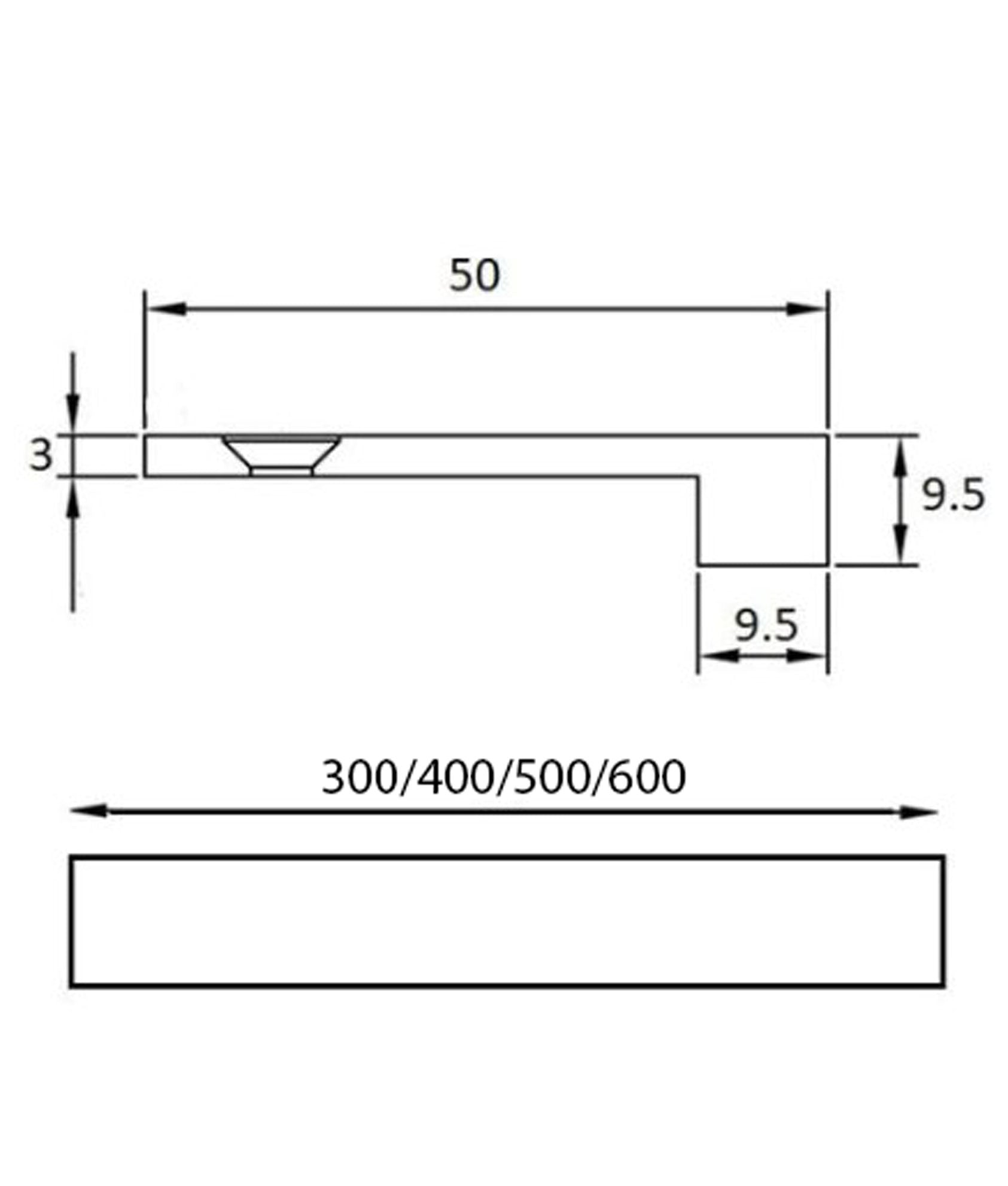 Squared Edge Cabinet Pull Handle