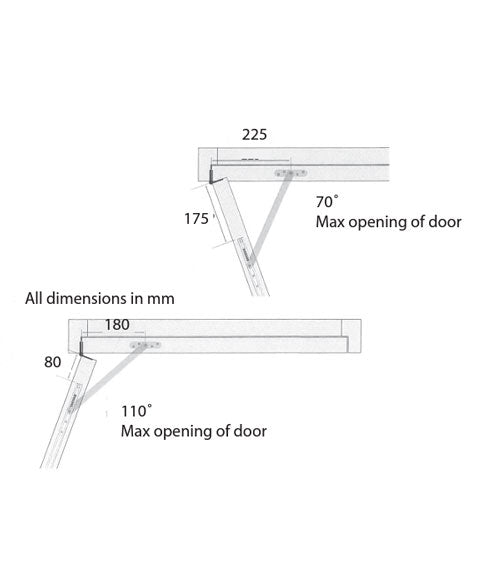 Concealed Adjustable Friction Door Limiting Stay
