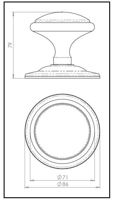 Agra Centre Door Knob