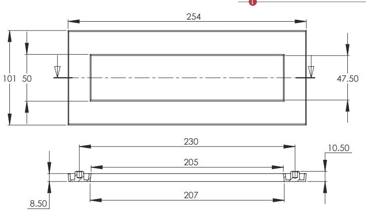 Unlacquered Polished Brass Aldrin Letter Plate