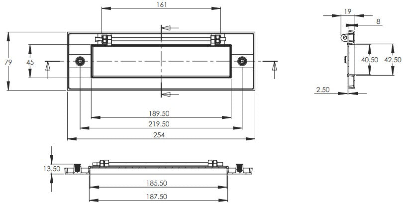 Unlacquered Polished Brass Aldrin Letter Plate