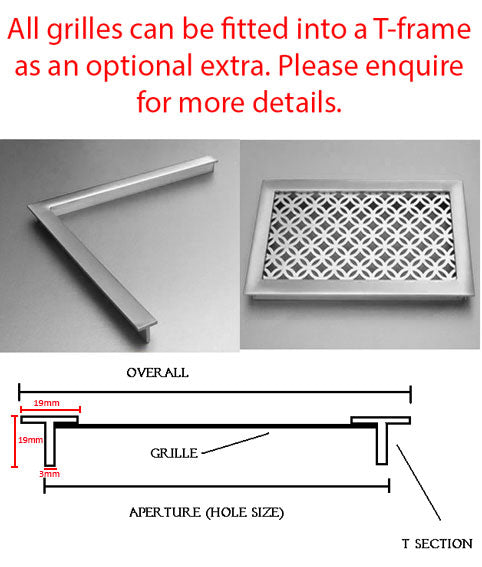 Square Pattern Plain Steel Woven Grille — A&H Brass